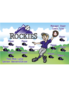 Rockies Baseball 13oz Vinyl Team Banner DIY Live Designer