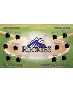 Rockies Baseball 13oz Vinyl Team Banner DIY Live Designer
