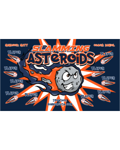 Slamming Asteroids Baseball 13oz Vinyl Team Banner DIY Live Designer