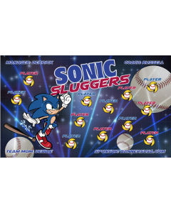 Sonic Sluggers Baseball 13oz Vinyl Team Banner DIY Live Designer