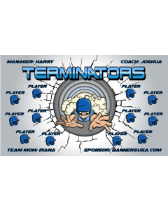 Terminators Baseball 13oz Vinyl Team Banner DIY Live Designer