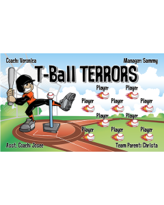 T-Ball Terrors Baseball 13oz Vinyl Team Banner DIY Live Designer