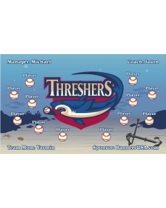 Threshers Baseball 13oz Vinyl Team Banner DIY Live Designer