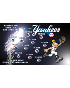 Yankees Baseball 13oz Vinyl Team Banner DIY Live Designer