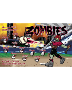 Zombies Baseball 13oz Vinyl Team Banner DIY Live Designer