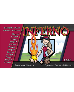 Inferno Softball 13oz Vinyl Team Banner E-Z Order