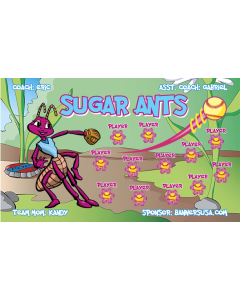 Sugar Ants Softball Vinyl Team Banner Live Designer