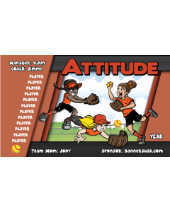Attitude Softball Vinyl Team Banner Live Designer