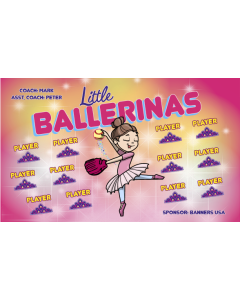 Little Ballerinas Softball Vinyl Team Banner Live Designer