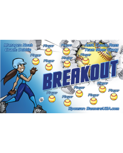 Breakout Softball 13oz Vinyl Team Banner DIY Live Designer