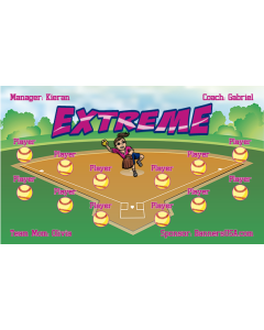 Extreme Softball 13oz Vinyl Team Banner DIY Live Designer