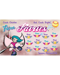 Fierce Fairies Softball 13oz Vinyl Team Banner DIY Live Designer