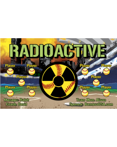 Radioactive Softball 13oz Vinyl Team Banner DIY Live Designer
