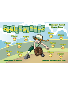 Shockwaves Softball 13oz Vinyl Team Banner DIY Live Designer