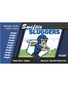 Swiftie Sluggers Softball 13oz Vinyl Team Banner DIY Live Designer