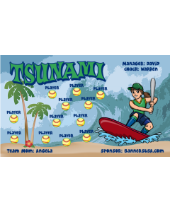 Tsunami Softball 13oz Vinyl Team Banner DIY Live Designer