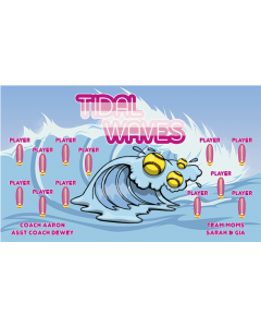 Tidal Waves Softball 13oz Vinyl Team Banner DIY Live Designer