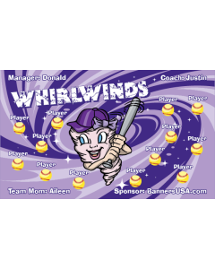 Whirlwinds Softball 13oz Vinyl Team Banner DIY Live Designer