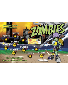 Zombies Softball 13oz Vinyl Team Banner DIY Live Designer