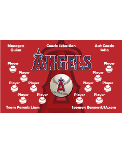 Angels Major League 13oz Vinyl Team Banner DIY Live Designer