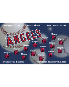 Angels Major League 13oz Vinyl Team Banner DIY Live Designer