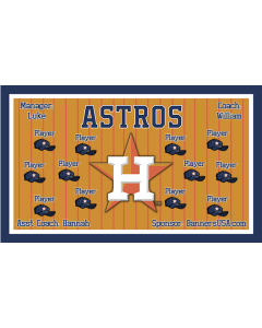 Astros Major League 13oz Vinyl Team Banner DIY Live Designer