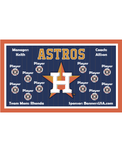 Astros Major League 13oz Vinyl Team Banner DIY Live Designer