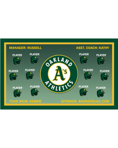 Athletics Major League 13oz Vinyl Team Banner DIY Live Designer