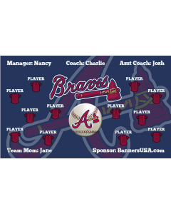 Braves Major League 13oz Vinyl Team Banner DIY Live Designer