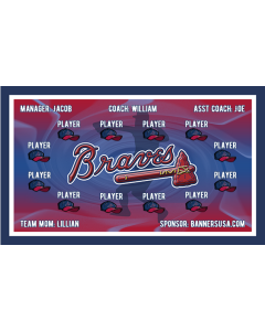 Braves Major League 13oz Vinyl Team Banner DIY Live Designer