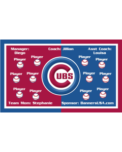 Cubs Major League 13oz Vinyl Team Banner DIY Live Designer