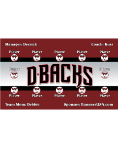 Diamond Backs Major League 13oz Vinyl Team Banner DIY Live Designer
