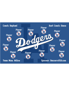 Dodgers Major League 13oz Vinyl Team Banner DIY Live Designer