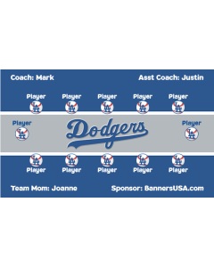 Dodgers Major League 13oz Vinyl Team Banner DIY Live Designer