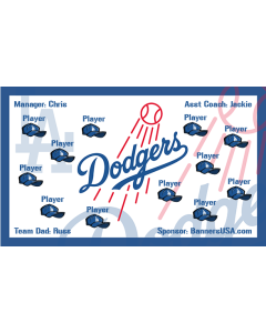 Dodgers Major League 13oz Vinyl Team Banner DIY Live Designer