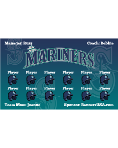 Mariners Major League 13oz Vinyl Team Banner DIY Live Designer