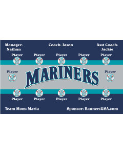 Mariners Major League 13oz Vinyl Team Banner DIY Live Designer