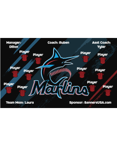 Marlins Major League 13oz Vinyl Team Banner DIY Live Designer