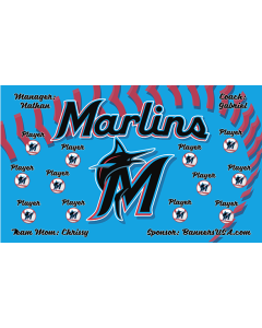 Marlins Major League 13oz Vinyl Team Banner DIY Live Designer