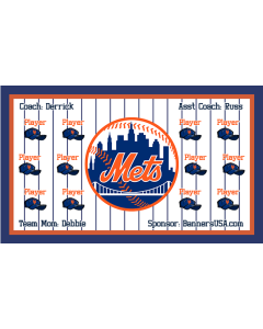 Mets Major League 13oz Vinyl Team Banner DIY Live Designer