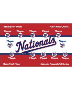 Nationals Major League 13oz Vinyl Team Banner DIY Live Designer