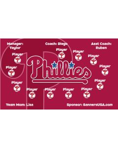 Phillies Major League 13oz Vinyl Team Banner DIY Live Designer