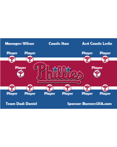 Phillies Major League 13oz Vinyl Team Banner DIY Live Designer