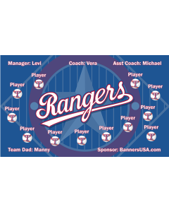 Rangers Major League 13oz Vinyl Team Banner DIY Live Designer