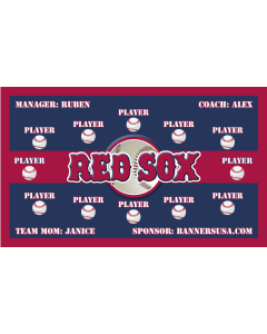 Red Sox Major League 13oz Vinyl Team Banner DIY Live Designer