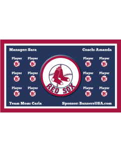 Red Sox Major League 13oz Vinyl Team Banner DIY Live Designer