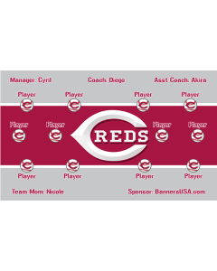 Reds Major League 13oz Vinyl Team Banner DIY Live Designer