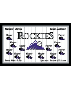 Rockies Major League 13oz Vinyl Team Banner DIY Live Designer