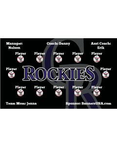 Rockies Major League 13oz Vinyl Team Banner DIY Live Designer