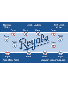 Royals Major League 13oz Vinyl Team Banner DIY Live Designer